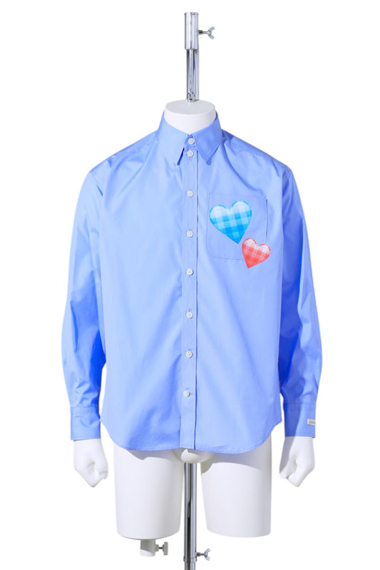 HEART EMOJI SHIRT / SAXE BLUE