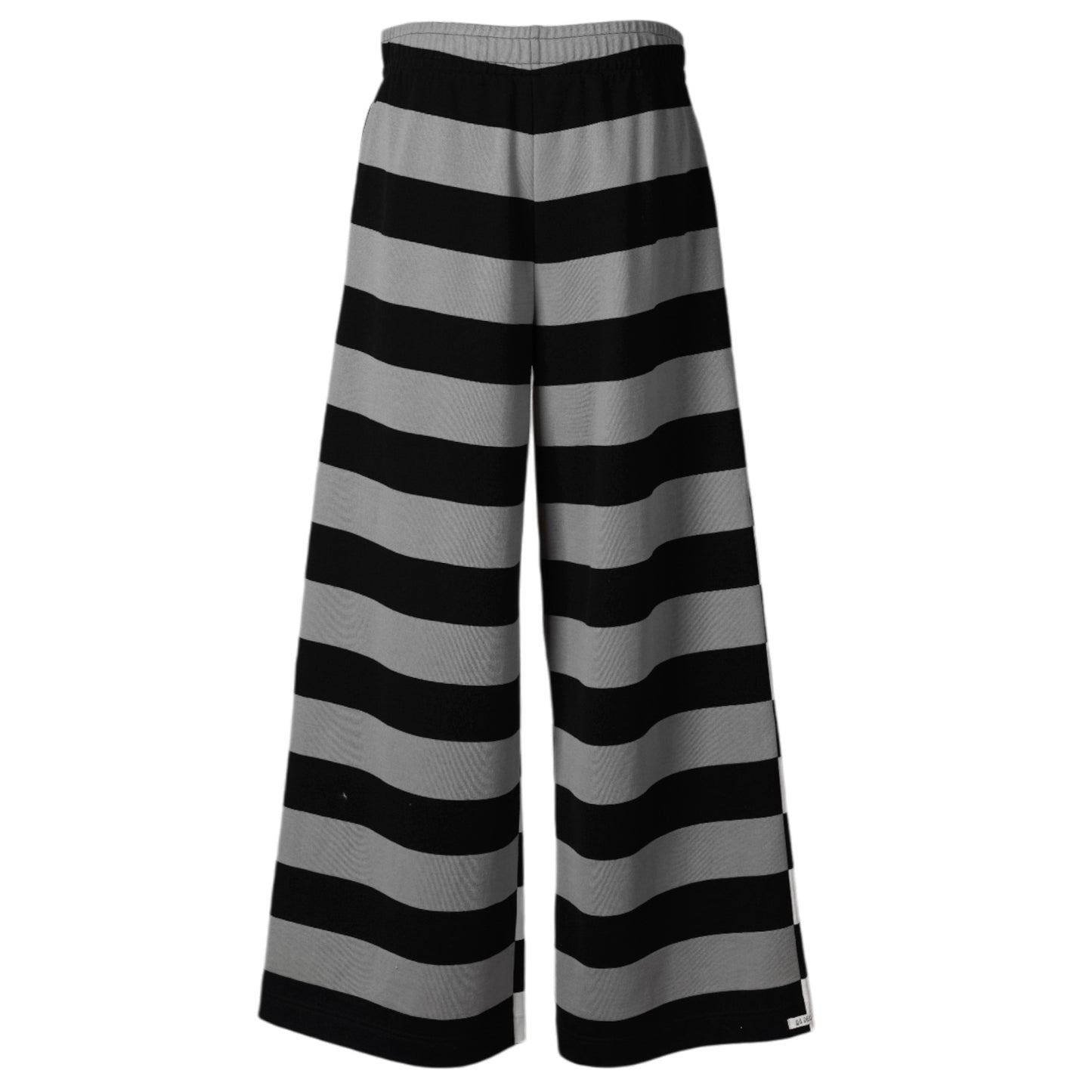 G.F.G.S. DOUBLE SIDED STRIPED TROUSERS 2 / BLACK/GRAY/IVORY AND BLACK