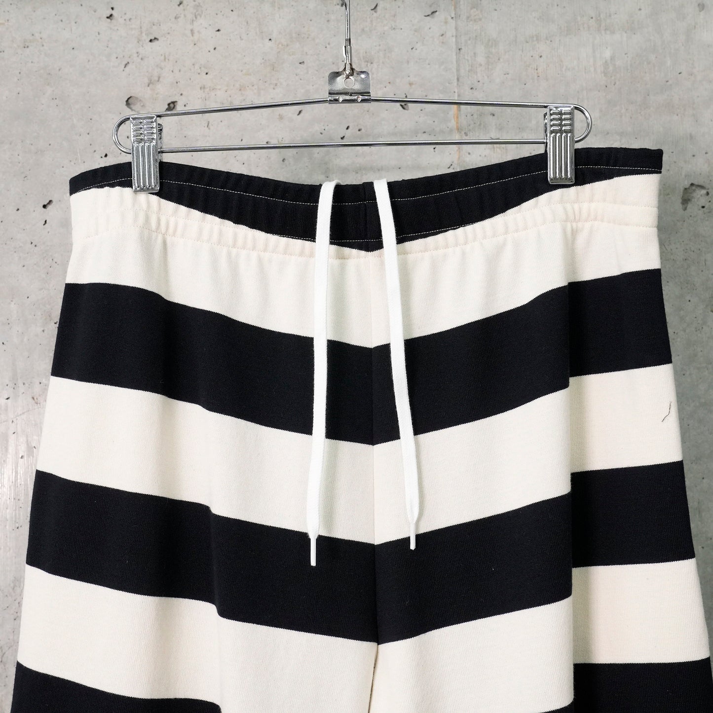 G.F.G.S. DOUBLE SIDED STRIPED TROUSERS 2 / BLACK/GRAY/IVORY AND BLACK