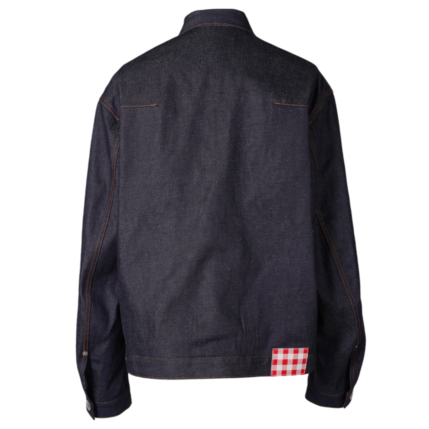 2 GINGHAM LINING DENIM JACKET / INDIGO BLUE