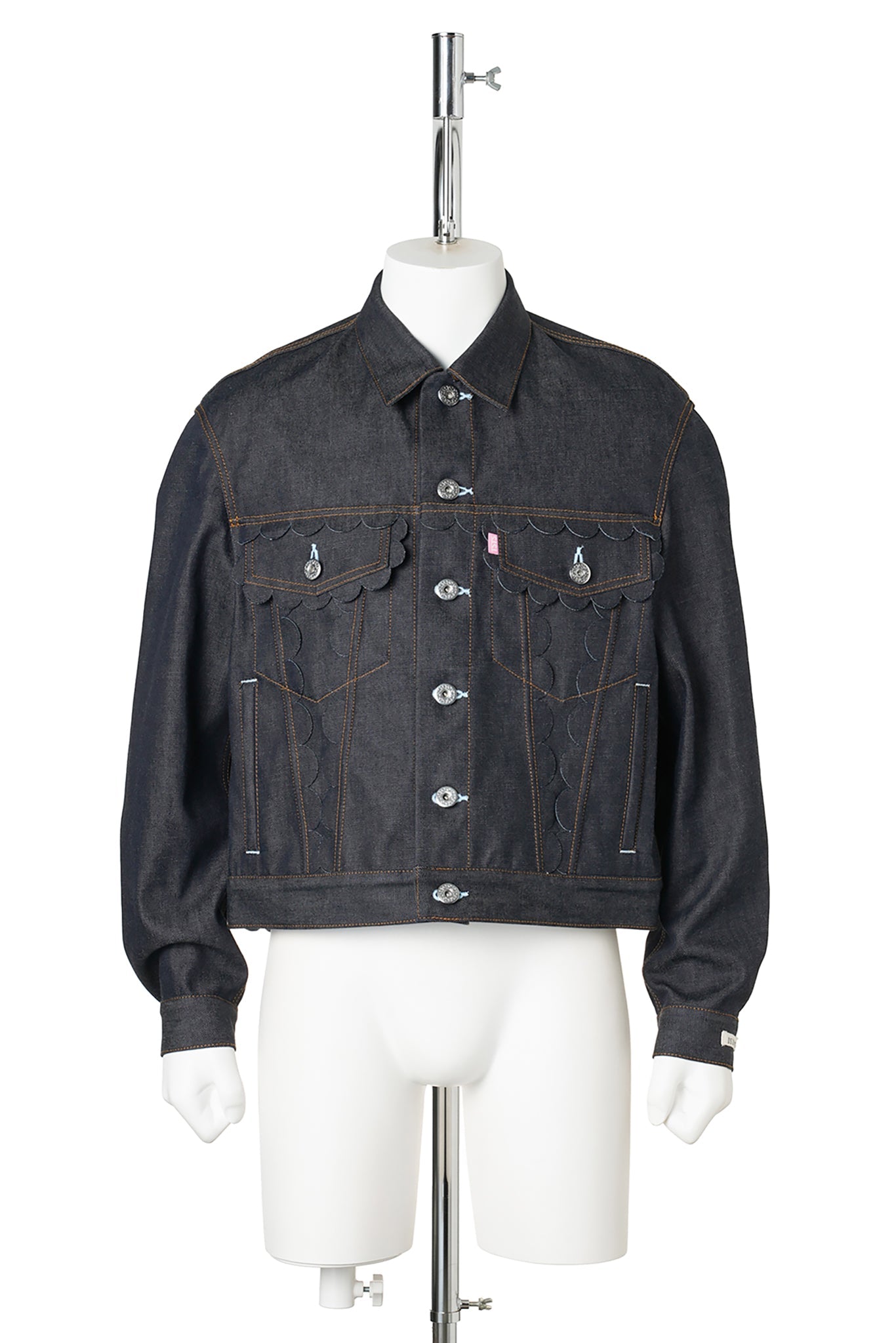 SPEECH BUBBLES DENIM JACKET / INDIGO BLUE