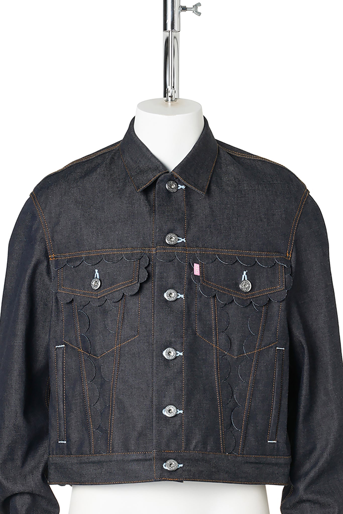 SPEECH BUBBLES DENIM JACKET / INDIGO BLUE