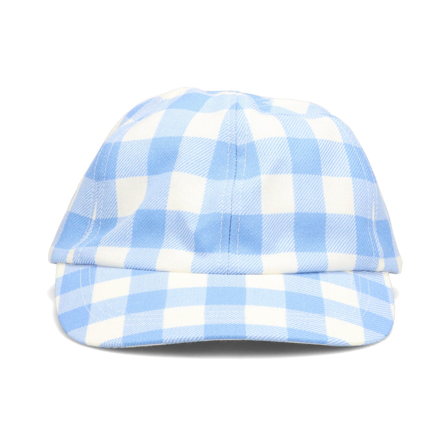 GINGHAM WOOL DRAWS TRING CAP / SAXE BLUE GINGHAM