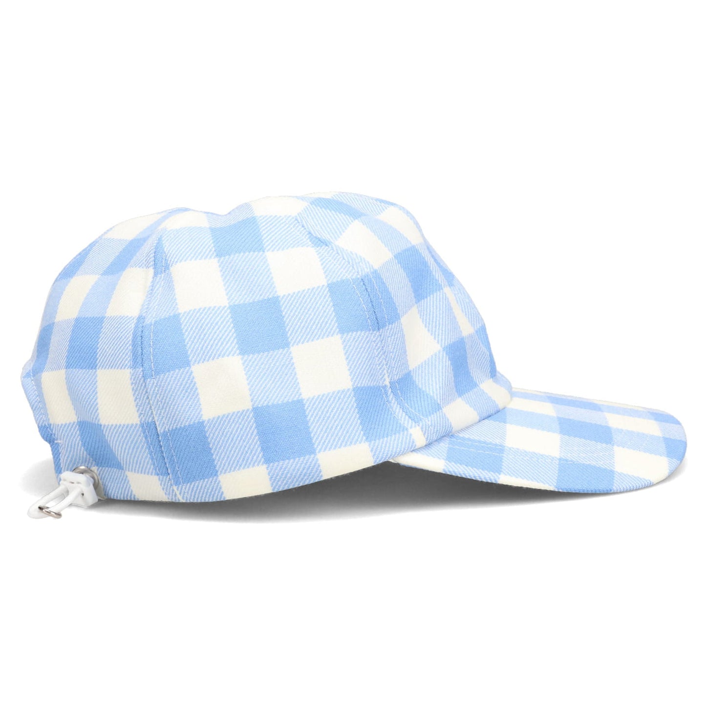 GINGHAM WOOL DRAWS TRING CAP / SAXE BLUE GINGHAM