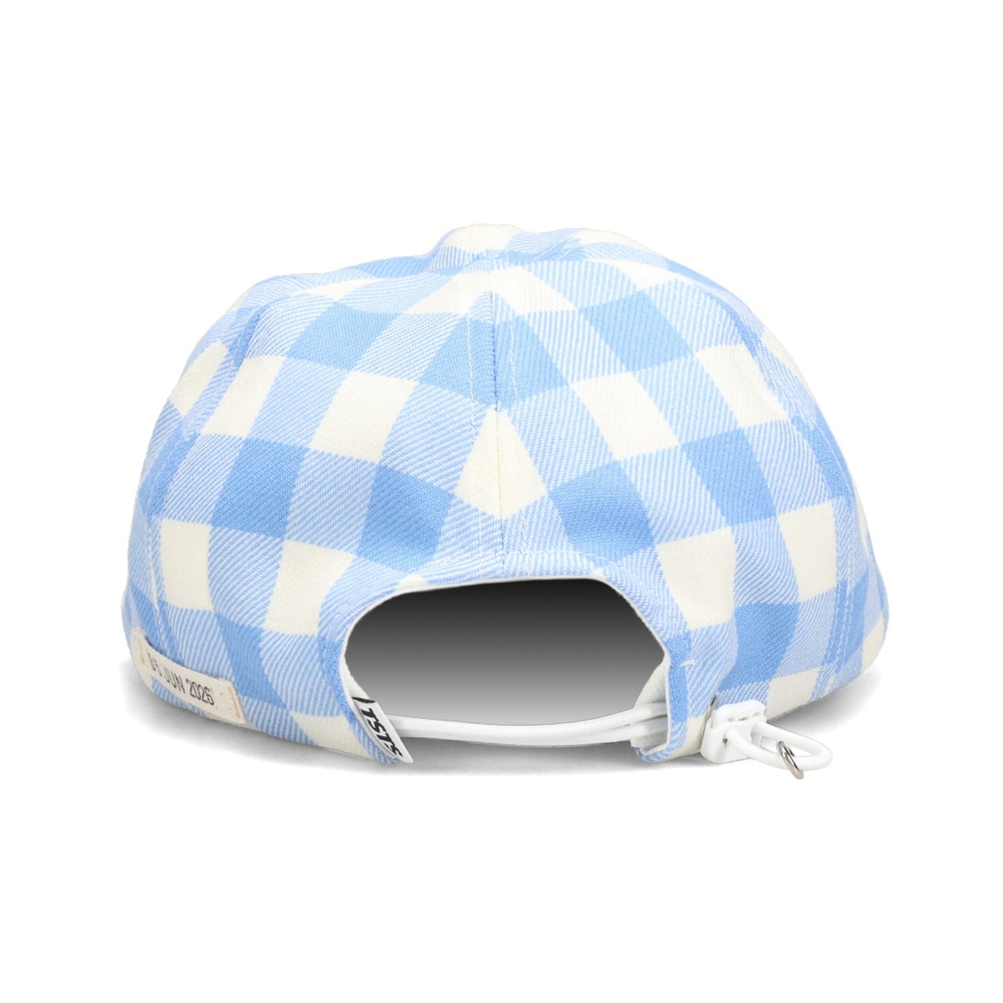GINGHAM WOOL DRAWS TRING CAP / SAXE BLUE GINGHAM