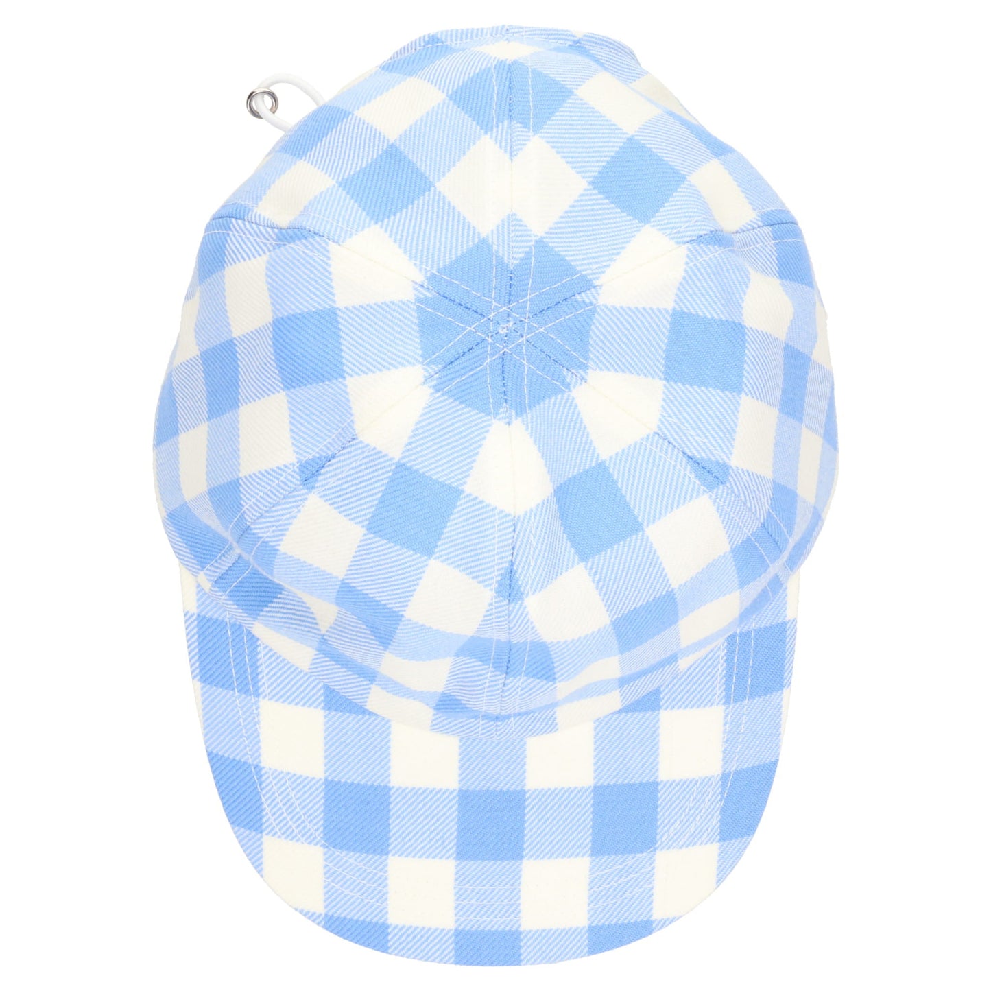 GINGHAM WOOL DRAWS TRING CAP / SAXE BLUE GINGHAM