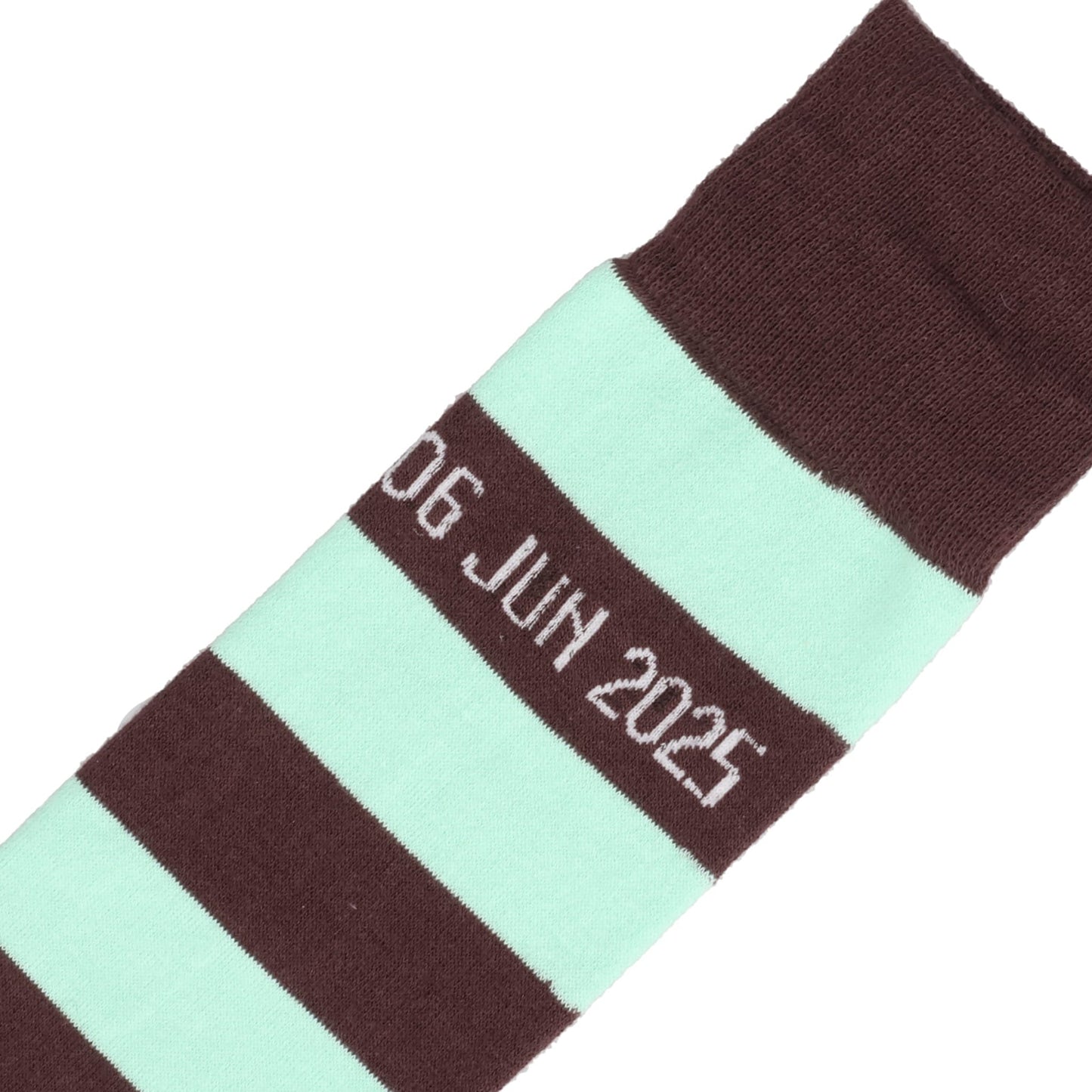 STRIPED SOCKS / BROWN AND MINT GREEN