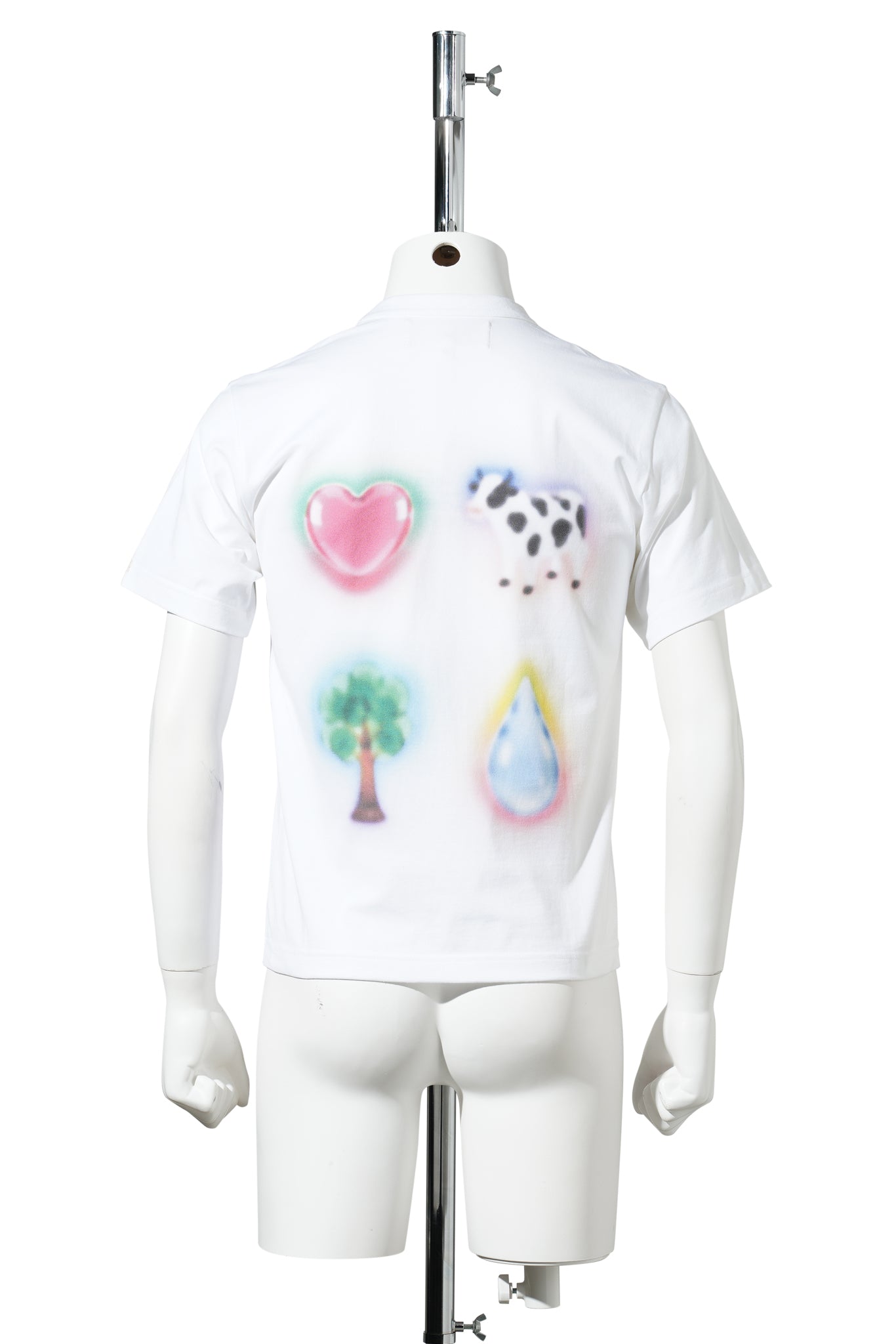 ORGANIC COTTON MISTY POCKET T-SHIRT / WHITE