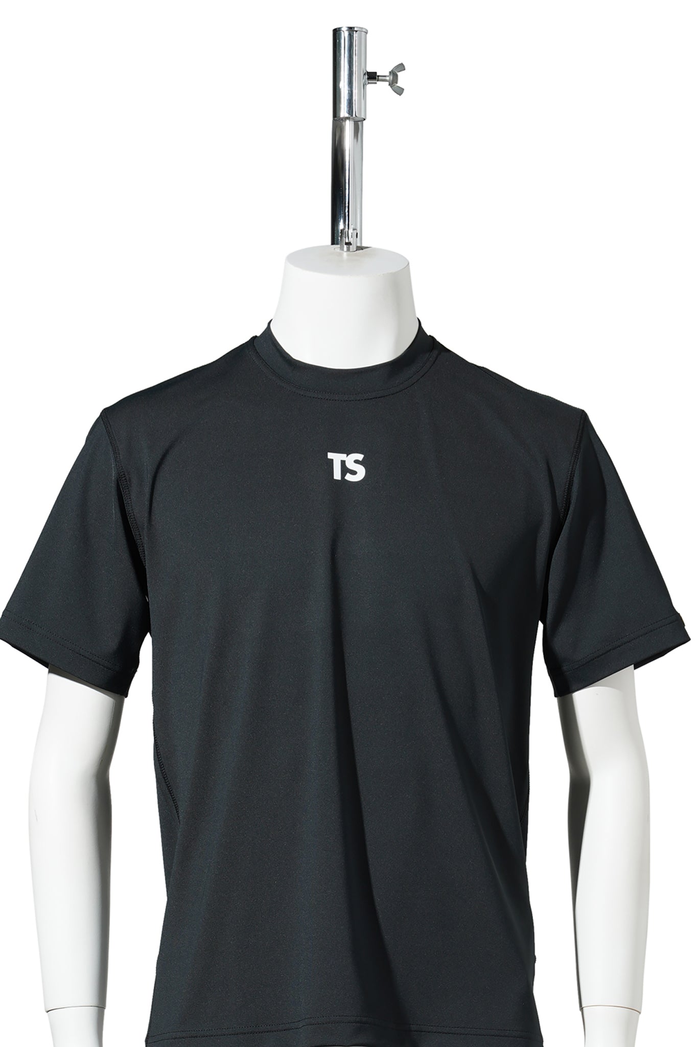 RECYCLED POLYESTER TS T-SHIRT / BLACK