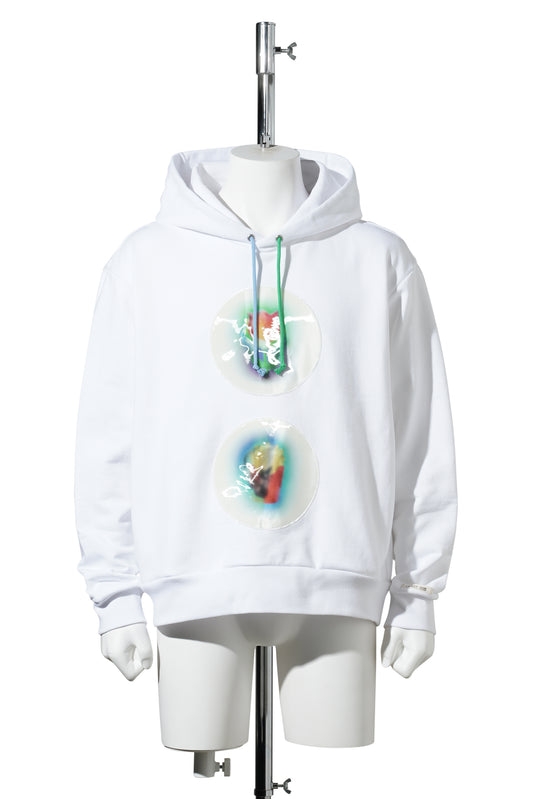 MISTY LENTICULAR HOODIE / WHITE
