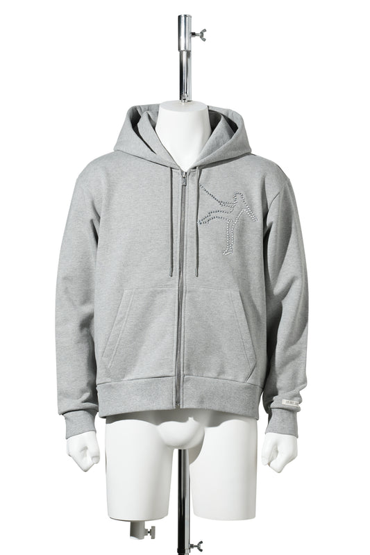 BEAUTY ZIP-UP HOODIE / HEATHER GRAY
