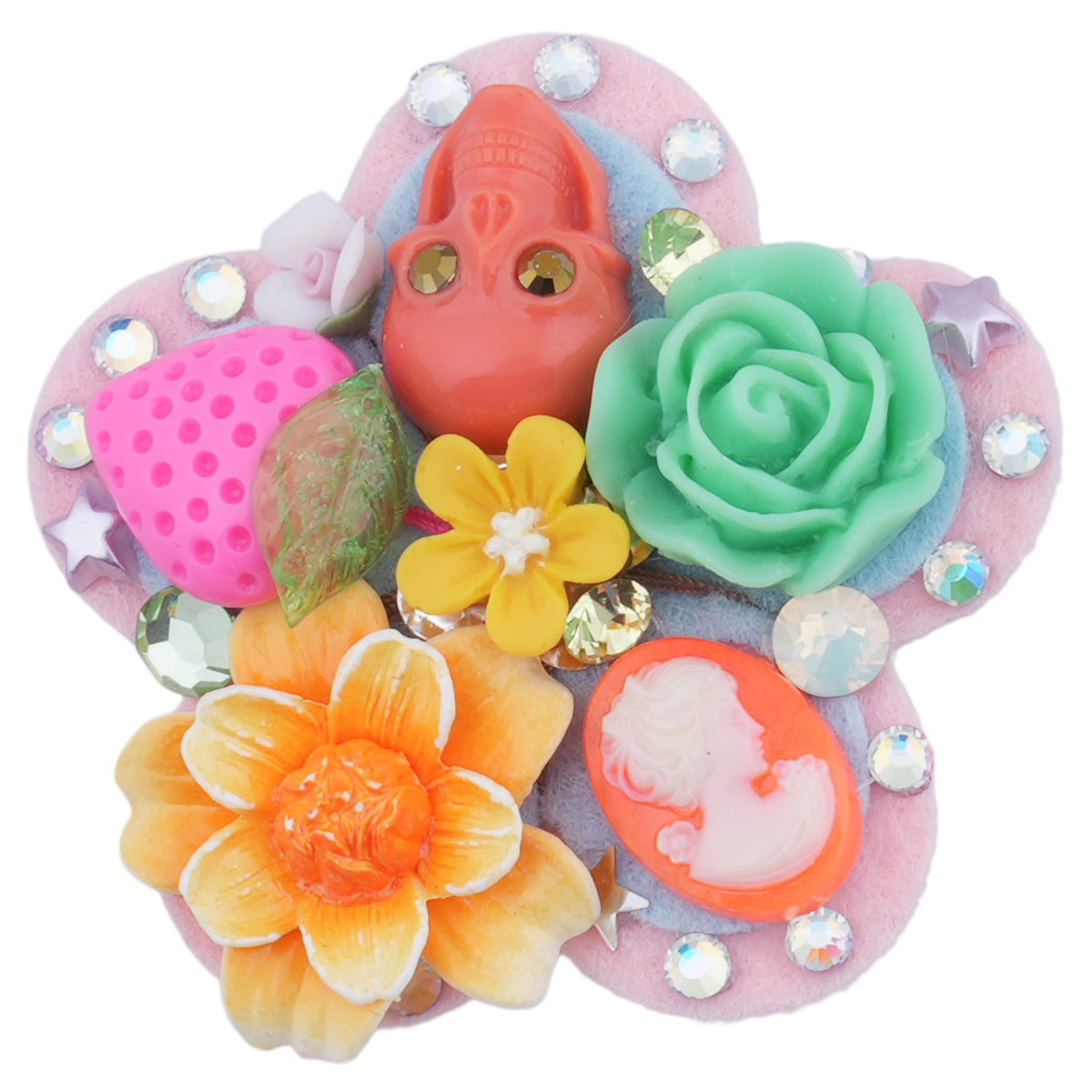 TRINKET HAIR CORSAGE CLIP / PINK