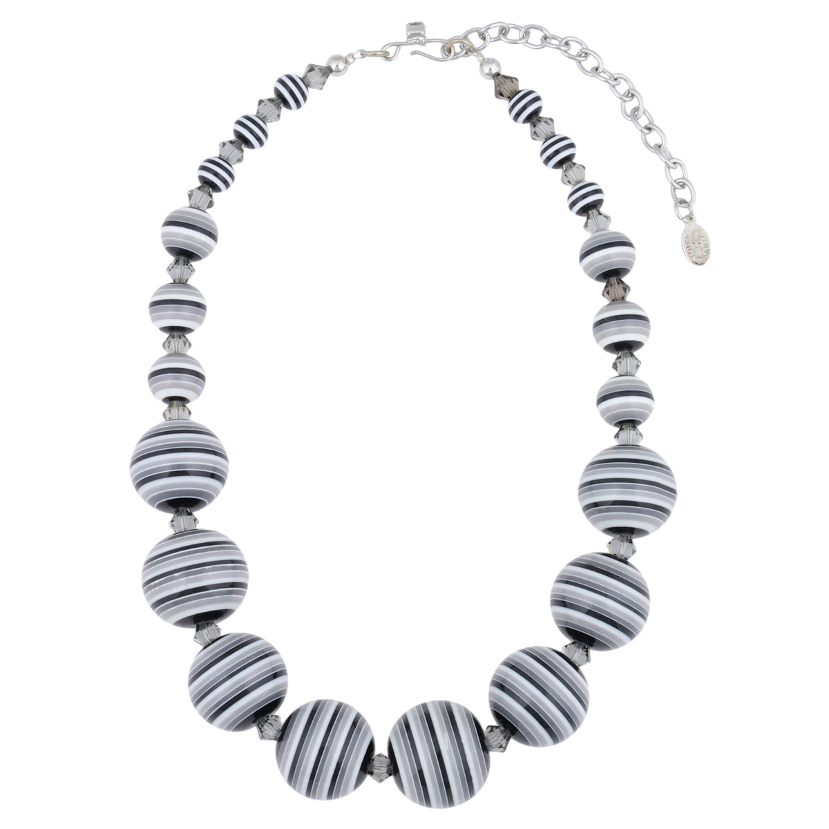 STRIPE NECKLACE / BLACK