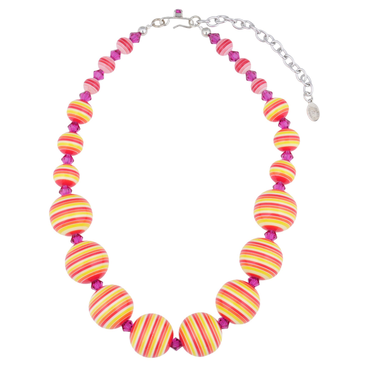 STRIPE NECKLACE / ORANGE