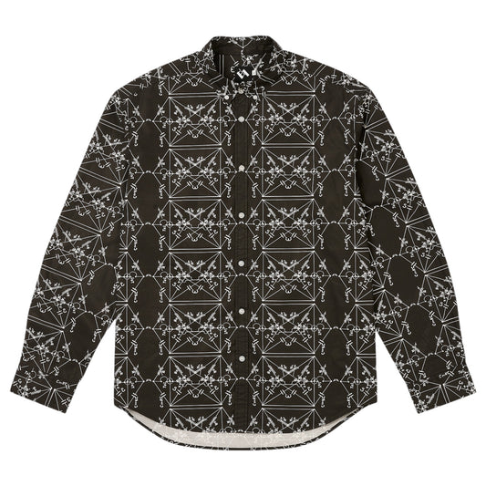 TTT ENVELOPES ALL OVER PRINT SHIRT / BLACK