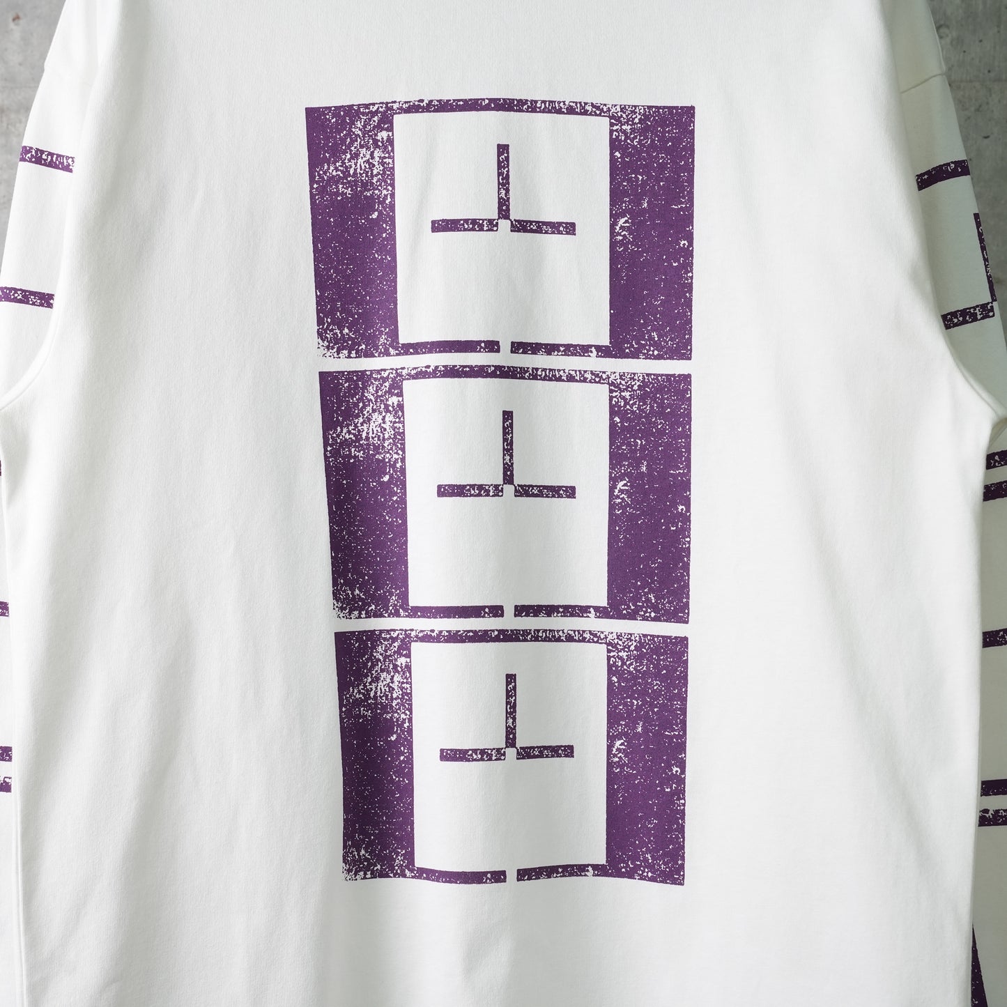 UPSIDE DOWN STAMP T'S LONGSLEEVE / WHITE