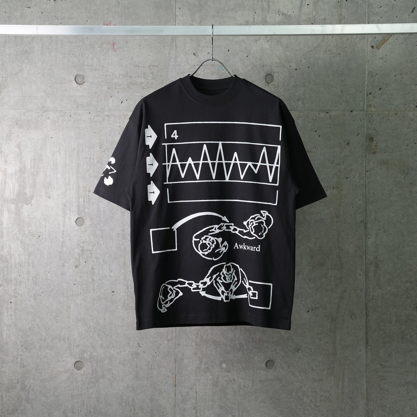 AWKWARD GRAPH T-SHIRT / BLACK