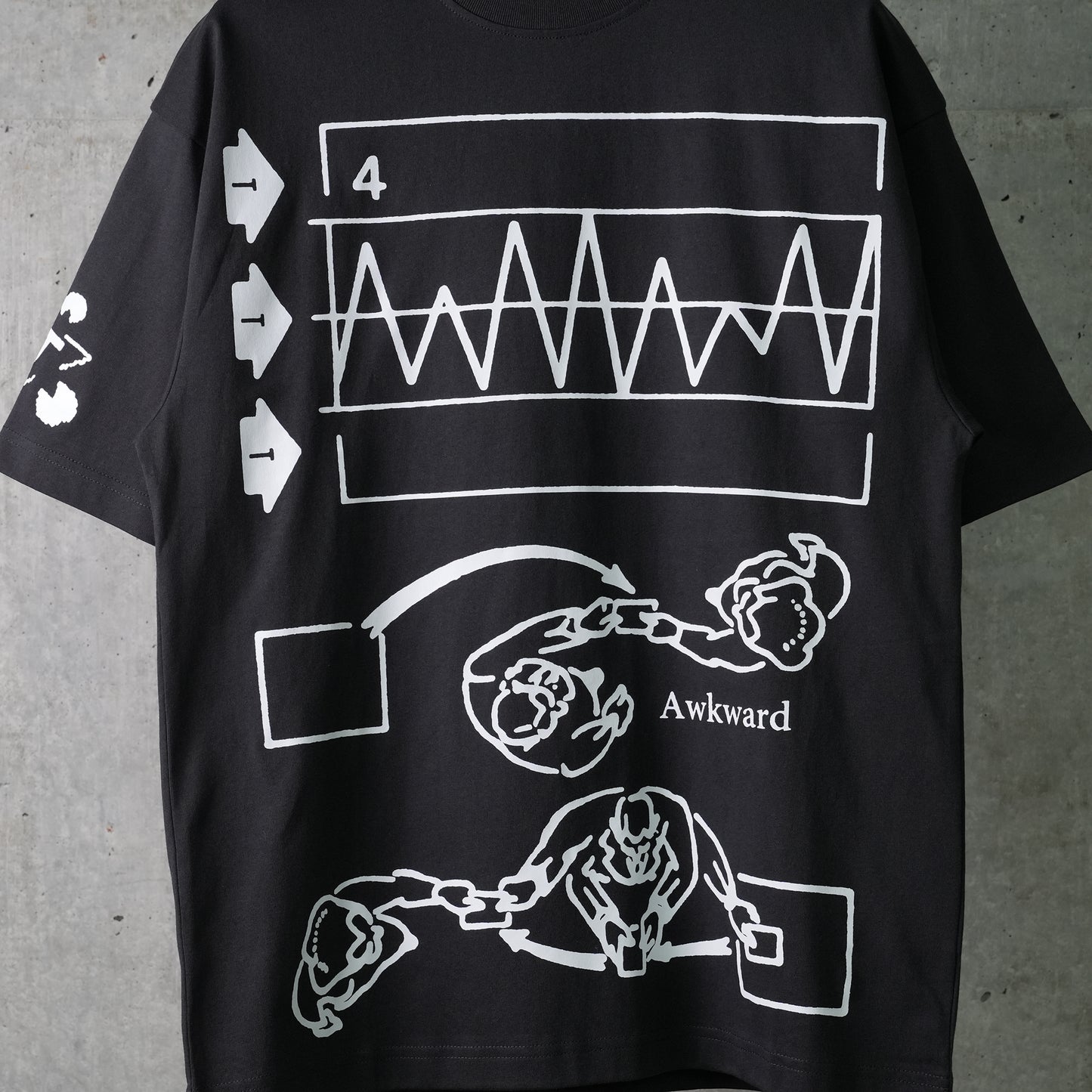 AWKWARD GRAPH T-SHIRT / BLACK