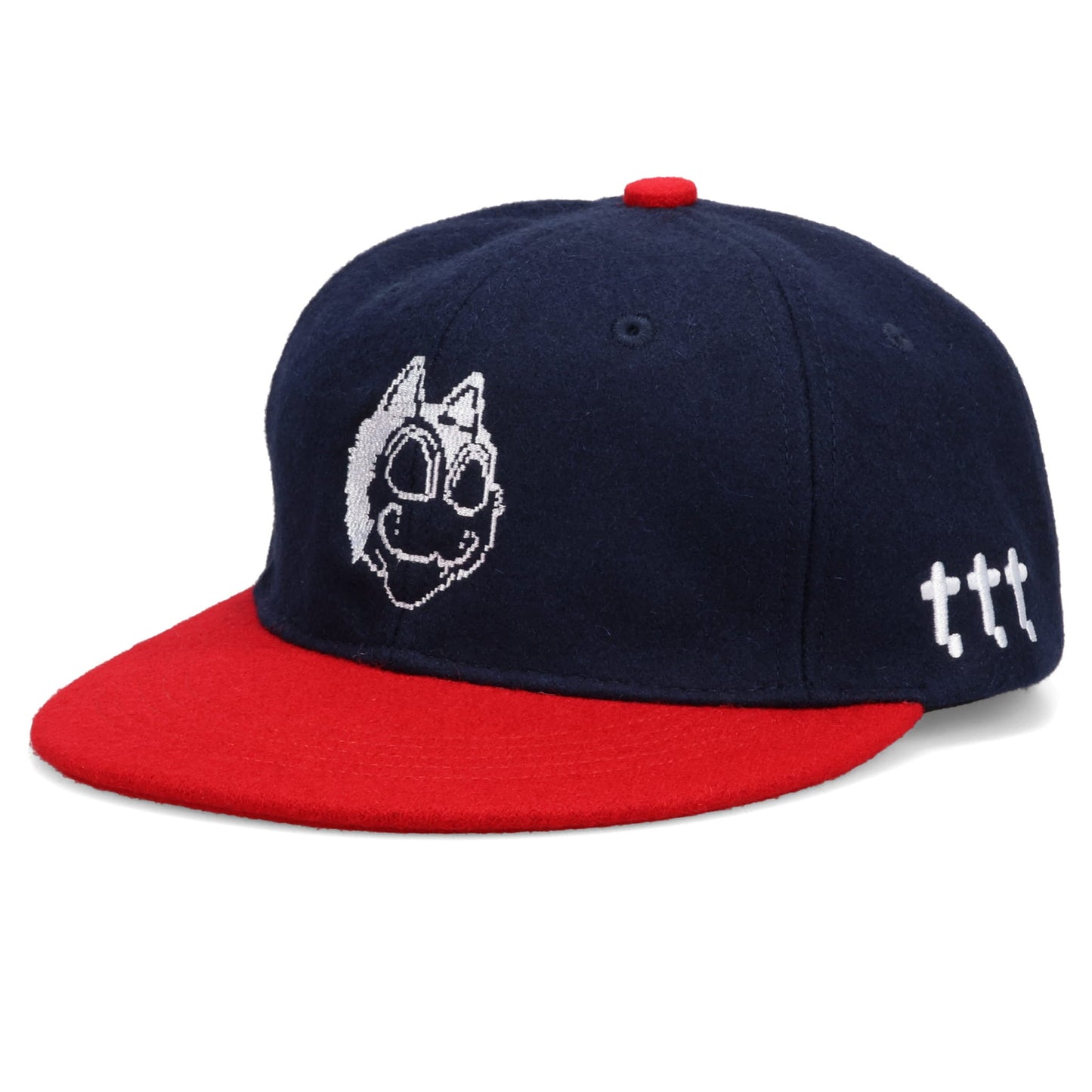 TTT WOOL DIGI CAT BALL CAP / NAVY/RED