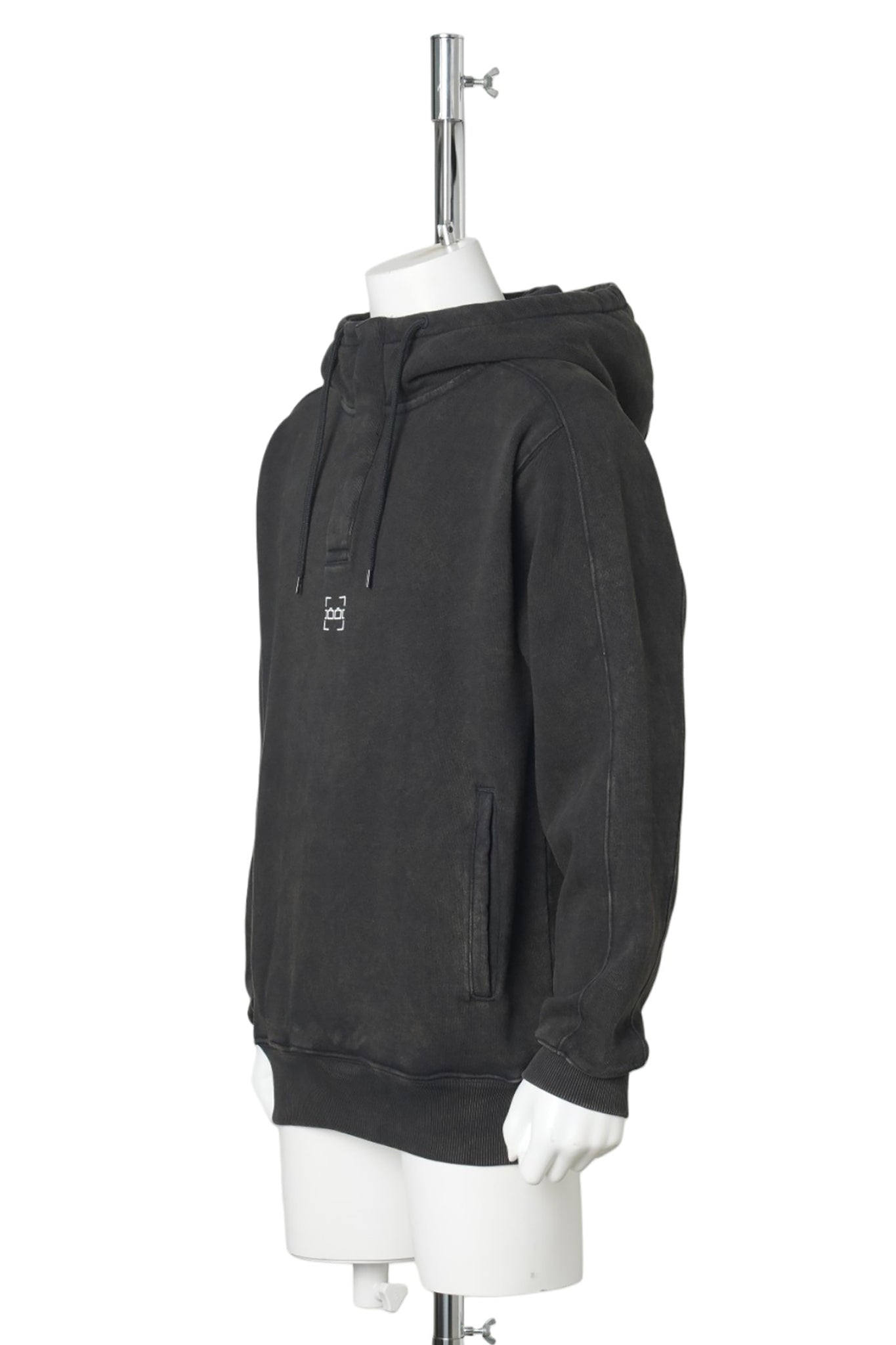 TTT DASH LINE WASHED HOODIE / WASHED BLACK