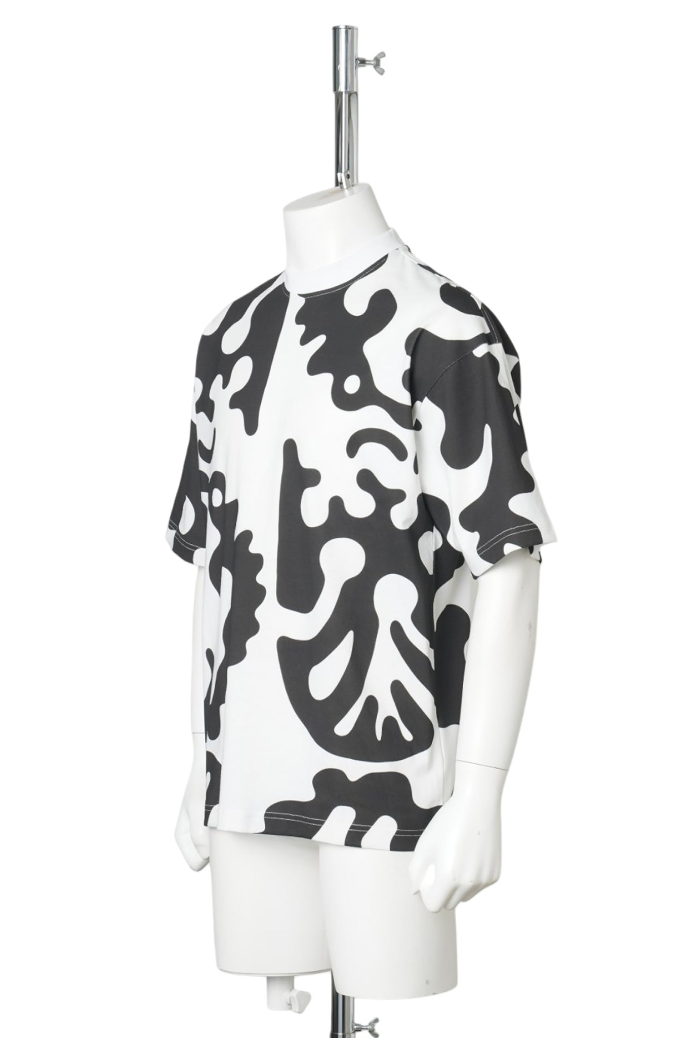 TTT CLOGGED BEAR ALL OVER PRINT T-SHIRT / BLACK/WHITE