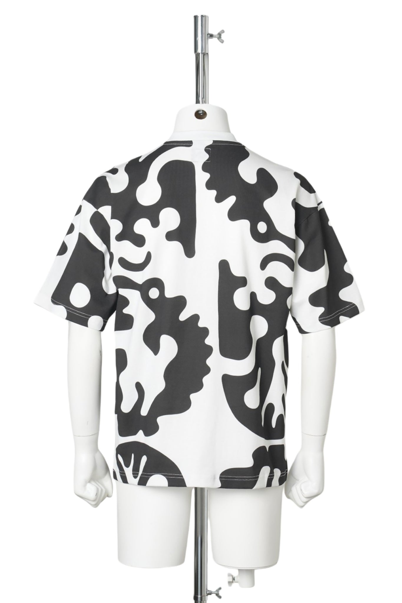 TTT CLOGGED BEAR ALL OVER PRINT T-SHIRT / BLACK/WHITE