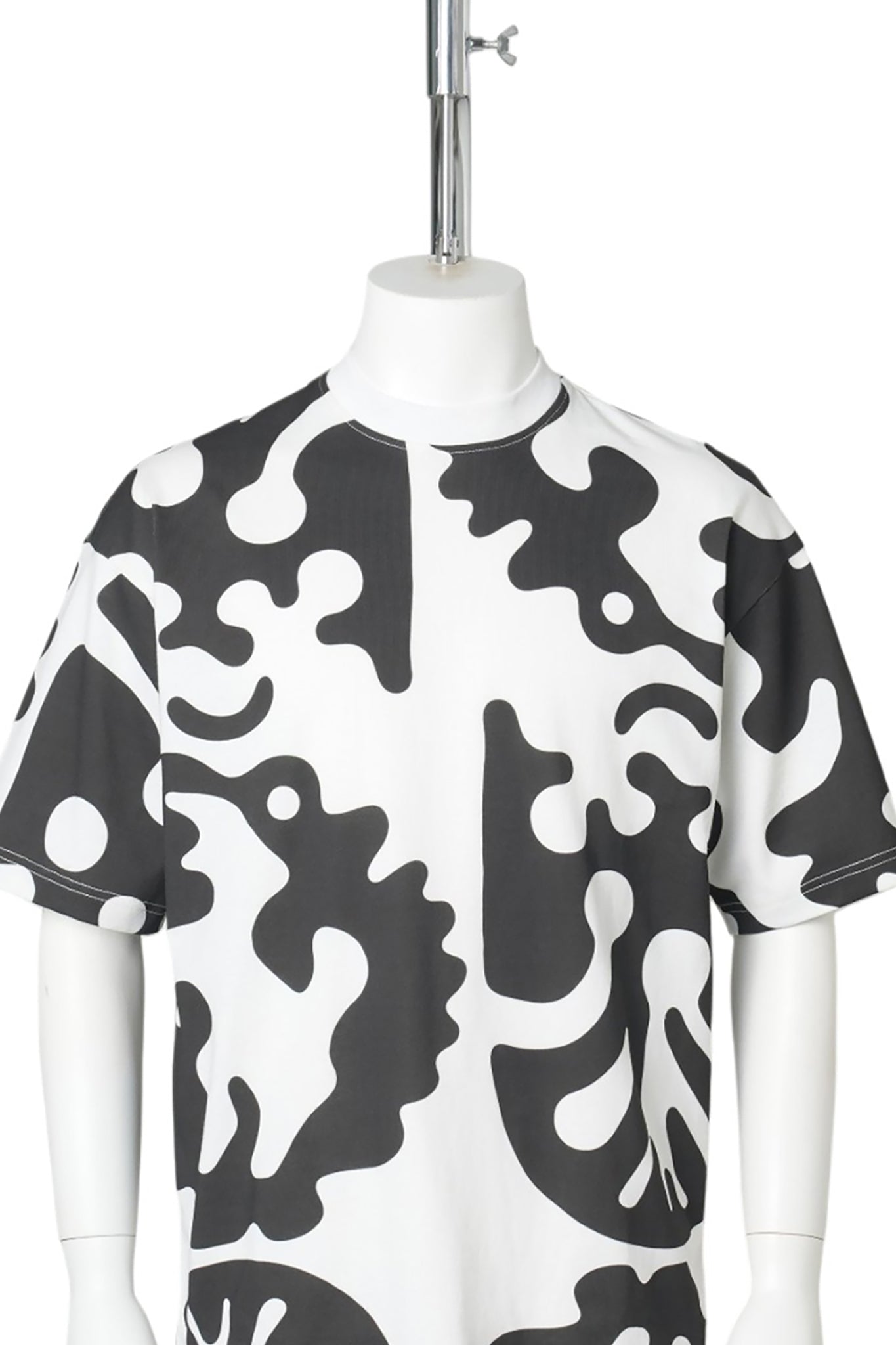 TTT CLOGGED BEAR ALL OVER PRINT T-SHIRT / BLACK/WHITE