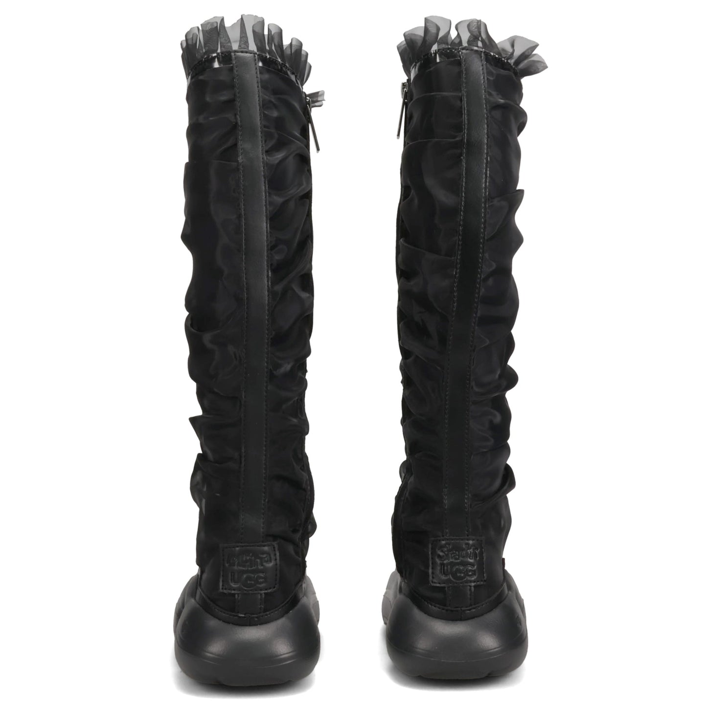 W UGG CS RUFFLE BOOT TALL / BLACK