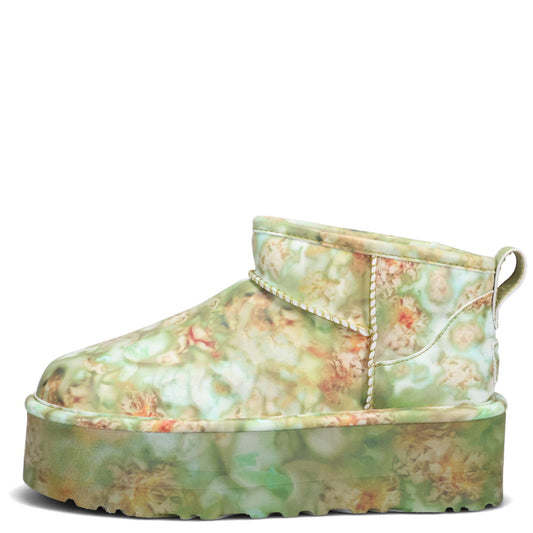 U UGG CS ULTRA MINI PLATFORM / GREEN FLORAL