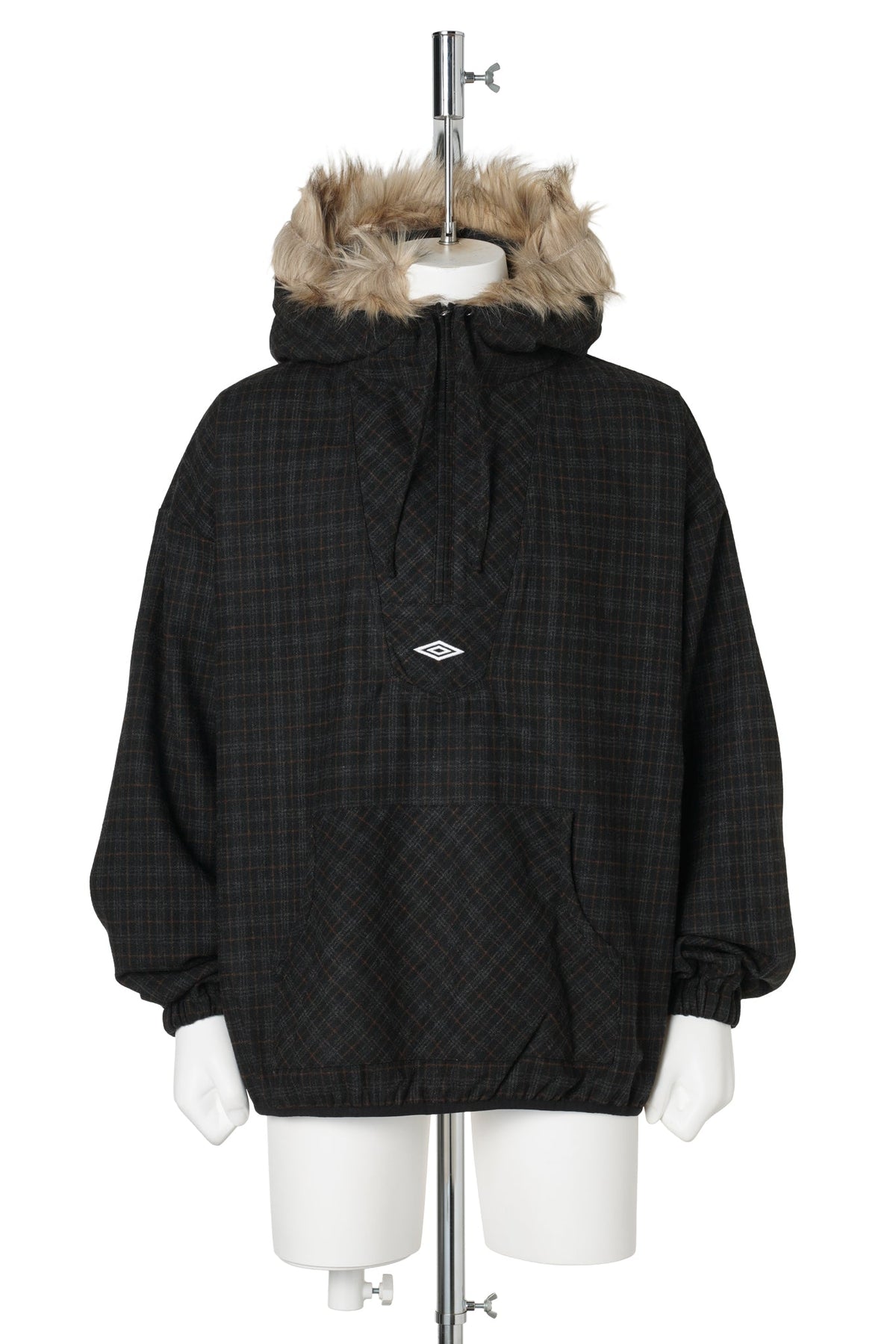 FLANNEL FUR ANORAK / BRW0003:DARK BROWN