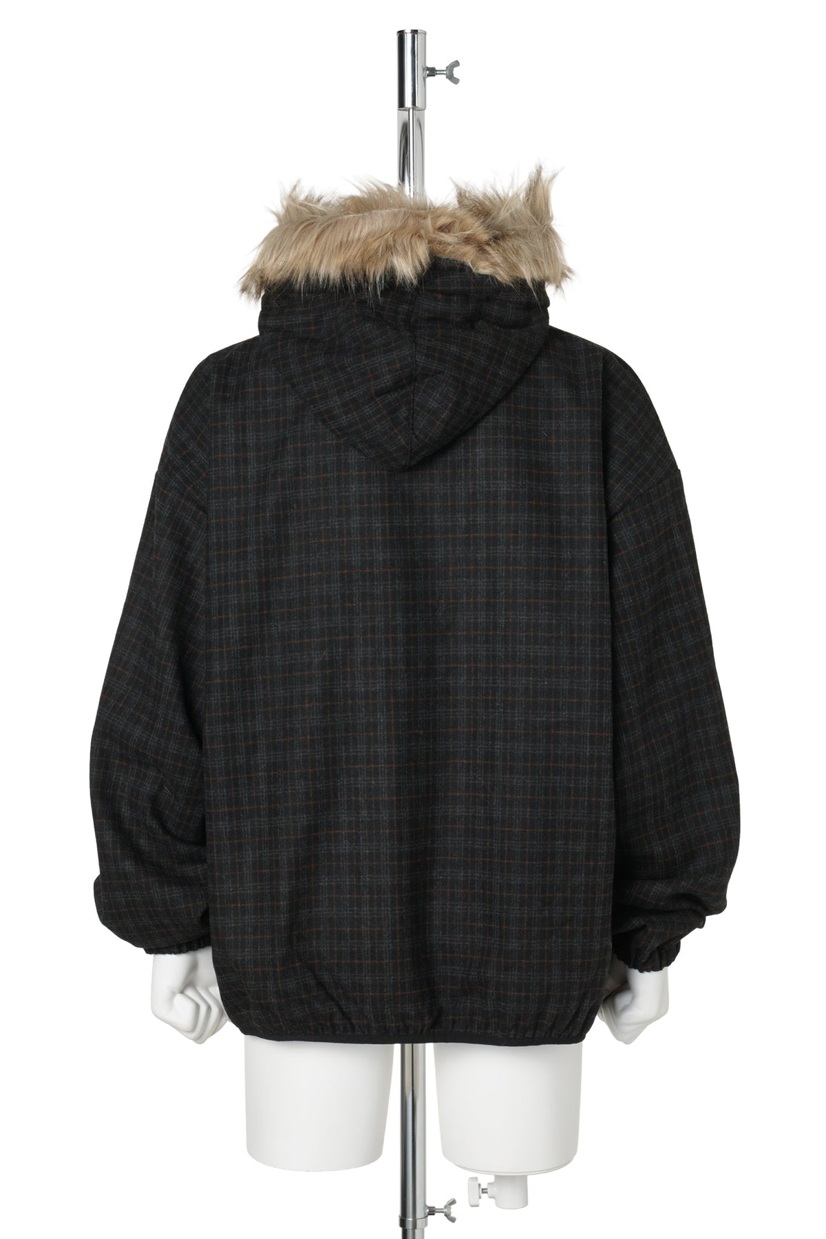 FLANNEL FUR ANORAK / BRW0003:DARK BROWN