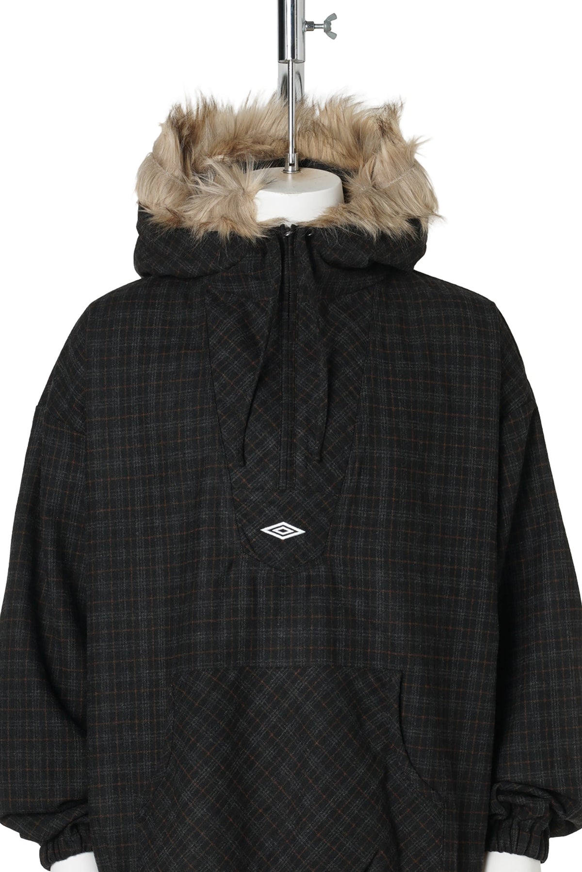 FLANNEL FUR ANORAK / BRW0003:DARK BROWN