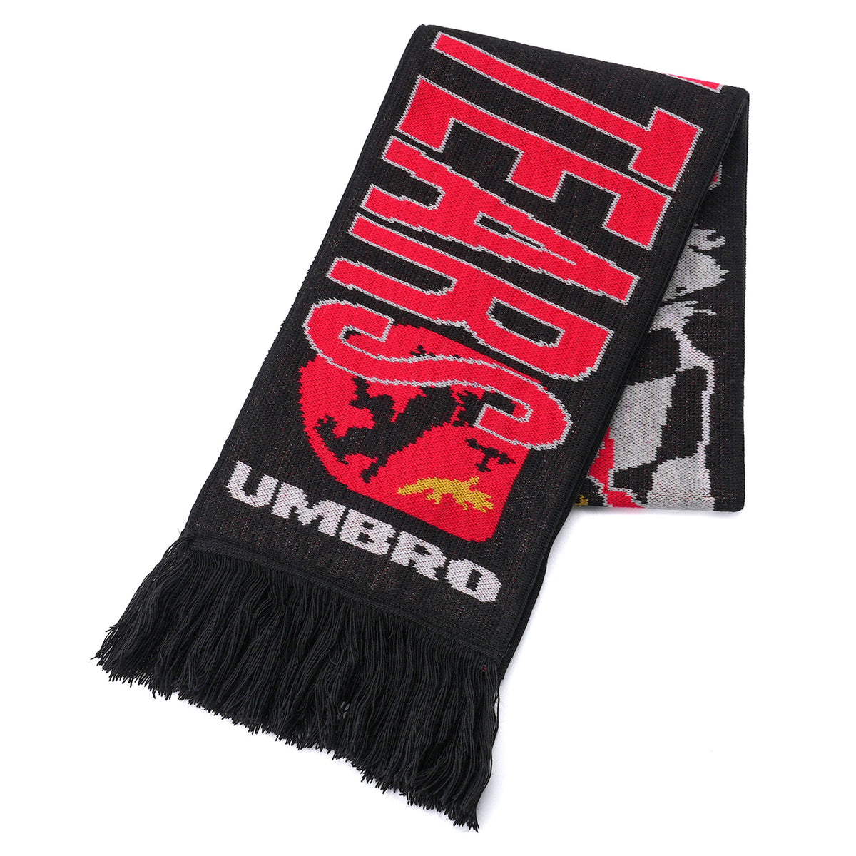 IT ALL ENDS IN TEARS SCARF / GRY0032:GREY RED BLACK
