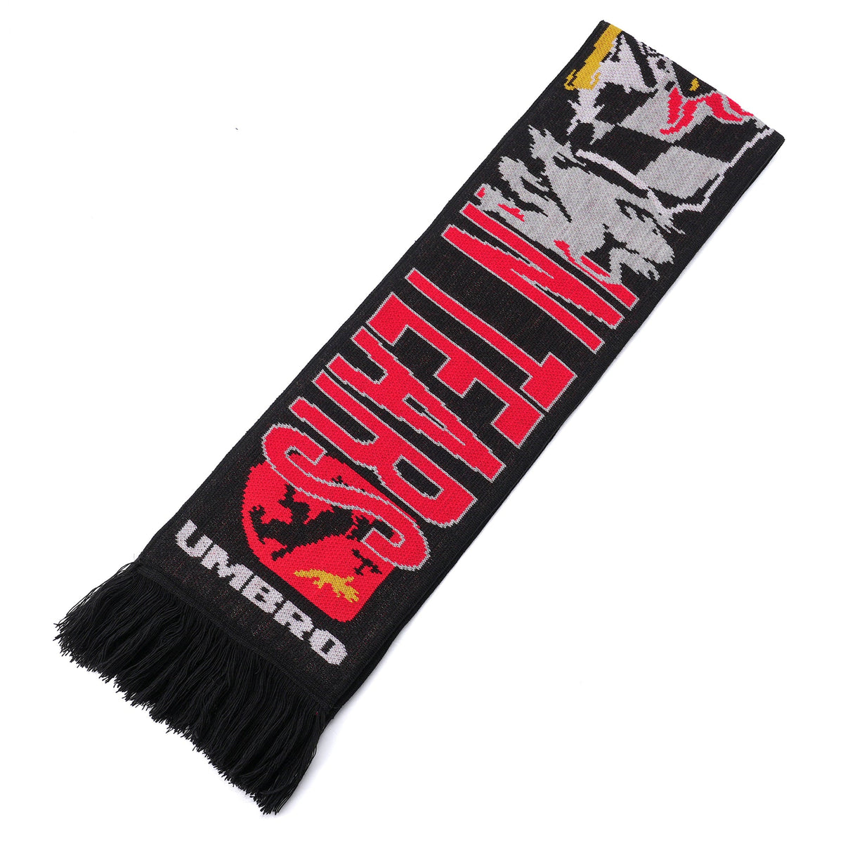 IT ALL ENDS IN TEARS SCARF / GRY0032:GREY RED BLACK