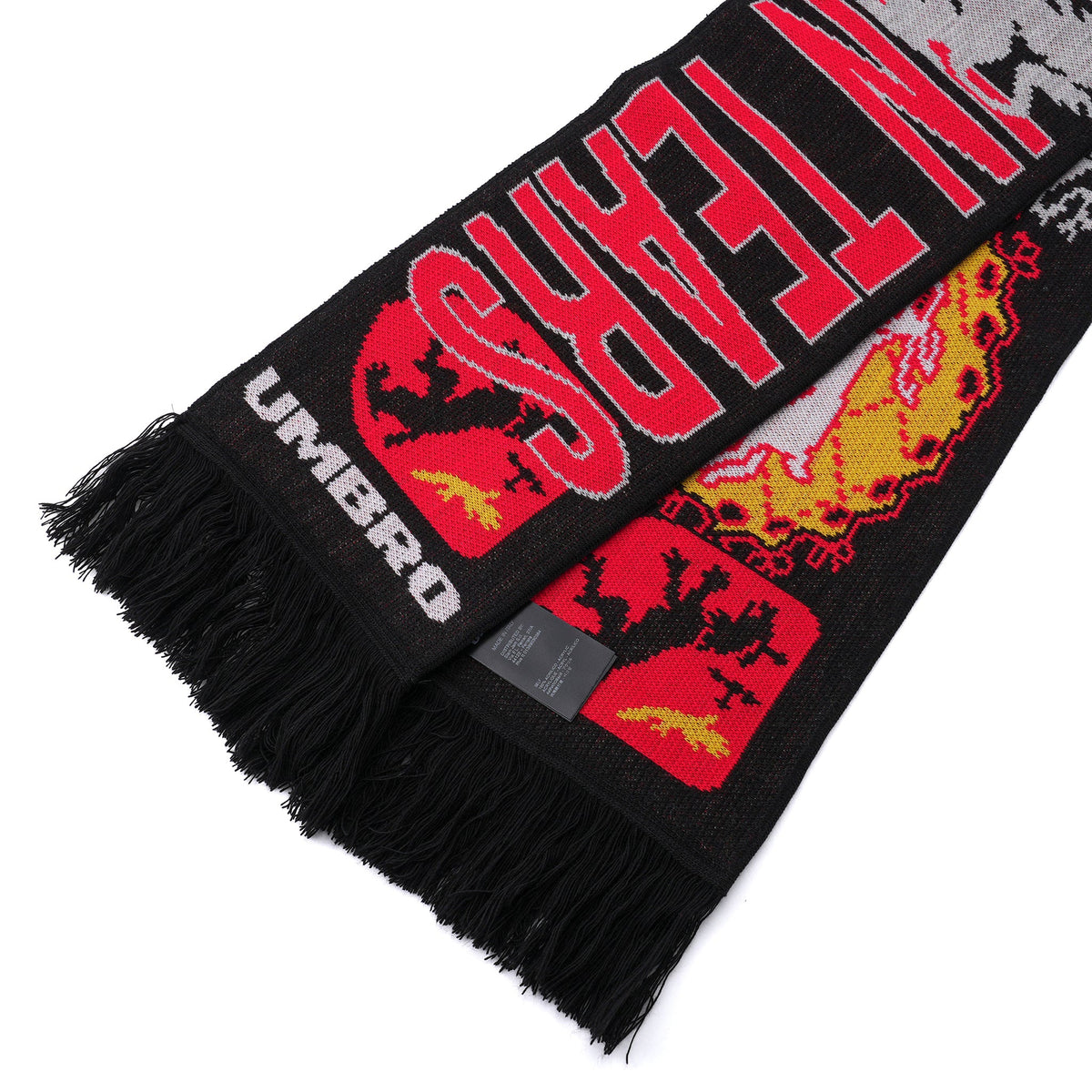 IT ALL ENDS IN TEARS SCARF / GRY0032:GREY RED BLACK