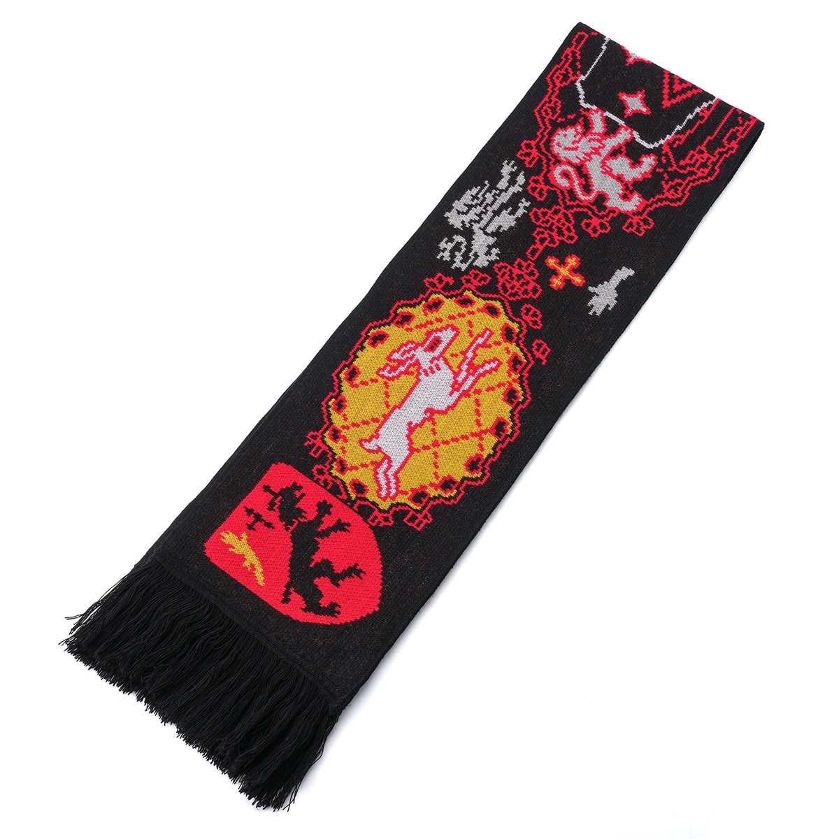 IT ALL ENDS IN TEARS SCARF / GRY0032:GREY RED BLACK