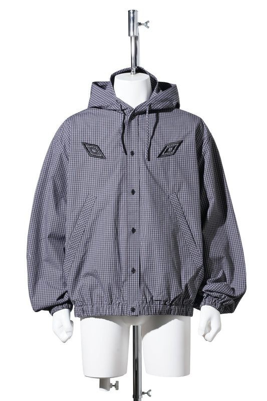 GINGHAM MASKED SHIRT / BRW0038:COFFEE BROWN WHITE BLACK