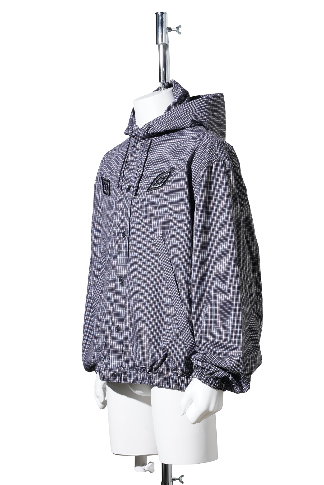 GINGHAM MASKED SHIRT / BRW0038:COFFEE BROWN WHITE BLACK