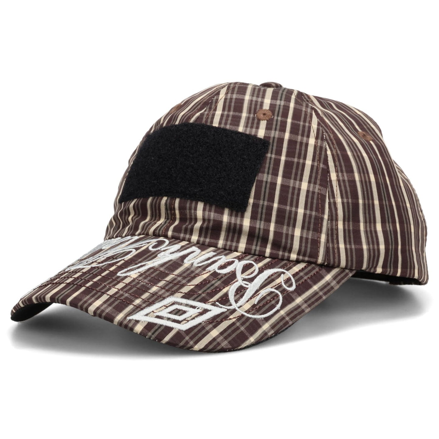 CHECK HAZARD CAP / BEG0015:BEIGE DARK BROWN