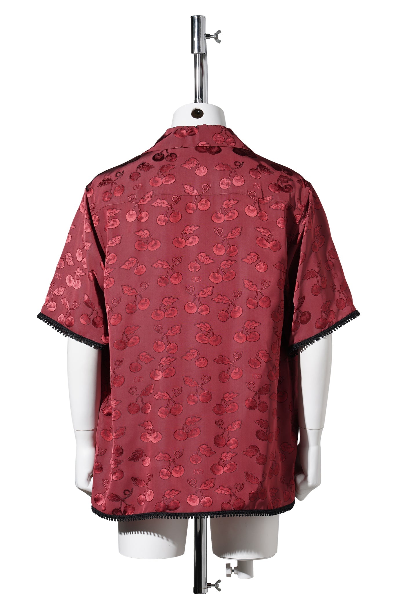 CAMICIA MANICHE CORTE | CHERRYFIC | SATIN CHERRYFIC / C4X:MAGENTA SCURO/MAGENTA/NERO