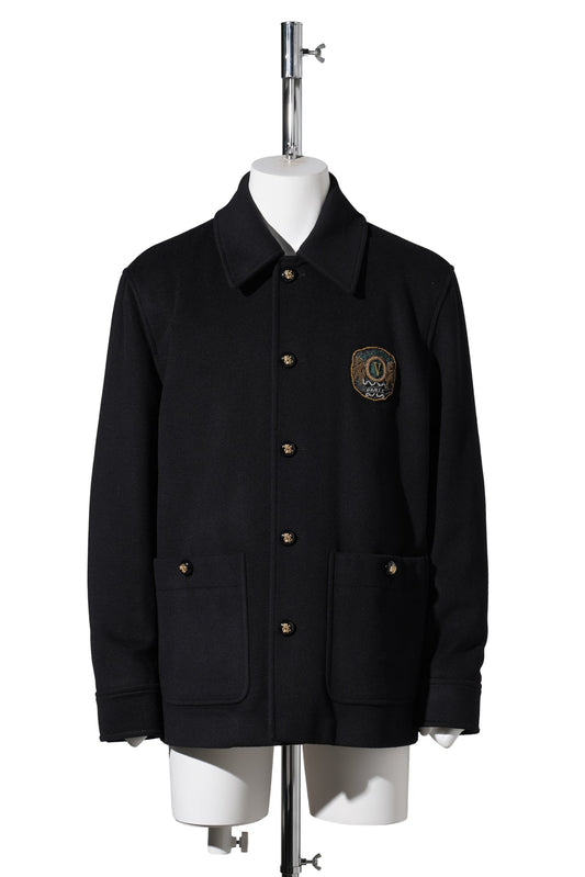 CABAN PATCH RICAMO | VALENTINO | PANNO CASHMERE / 0NO:NERO