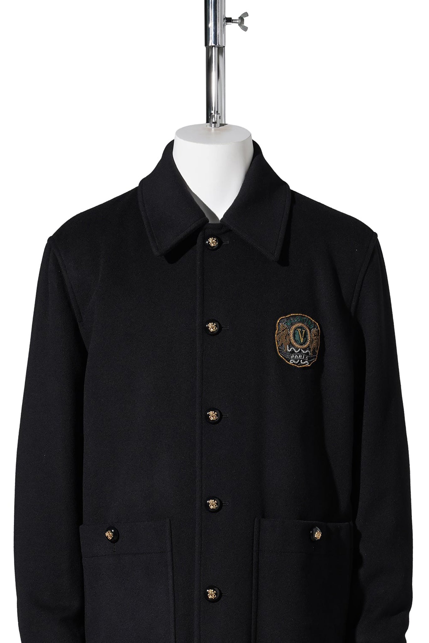 CABAN PATCH RICAMO | VALENTINO | PANNO CASHMERE / 0NO:NERO