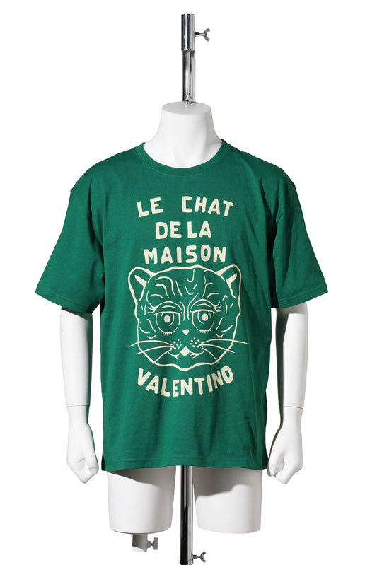 T-SHIRT JERSEY,REG,PR.LE CHAT DE LA MAIS | LE CHAT DE LA MAISON | COTTON JERSEY / C9C:FOREST GREEN/BURRO