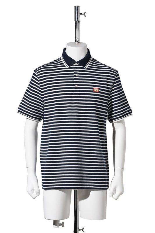 POLO JERSEY RIGATA,REG | VLOGO SIGNATURE | COTTON PIQUET / 108:BIANCO/BLU