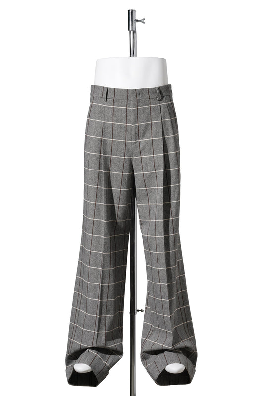 PANTALONE | FORMALWEAR | FINESTRATO] / 9WZ:GRIGIO MELANGE/TESTA MORO/AVORIO