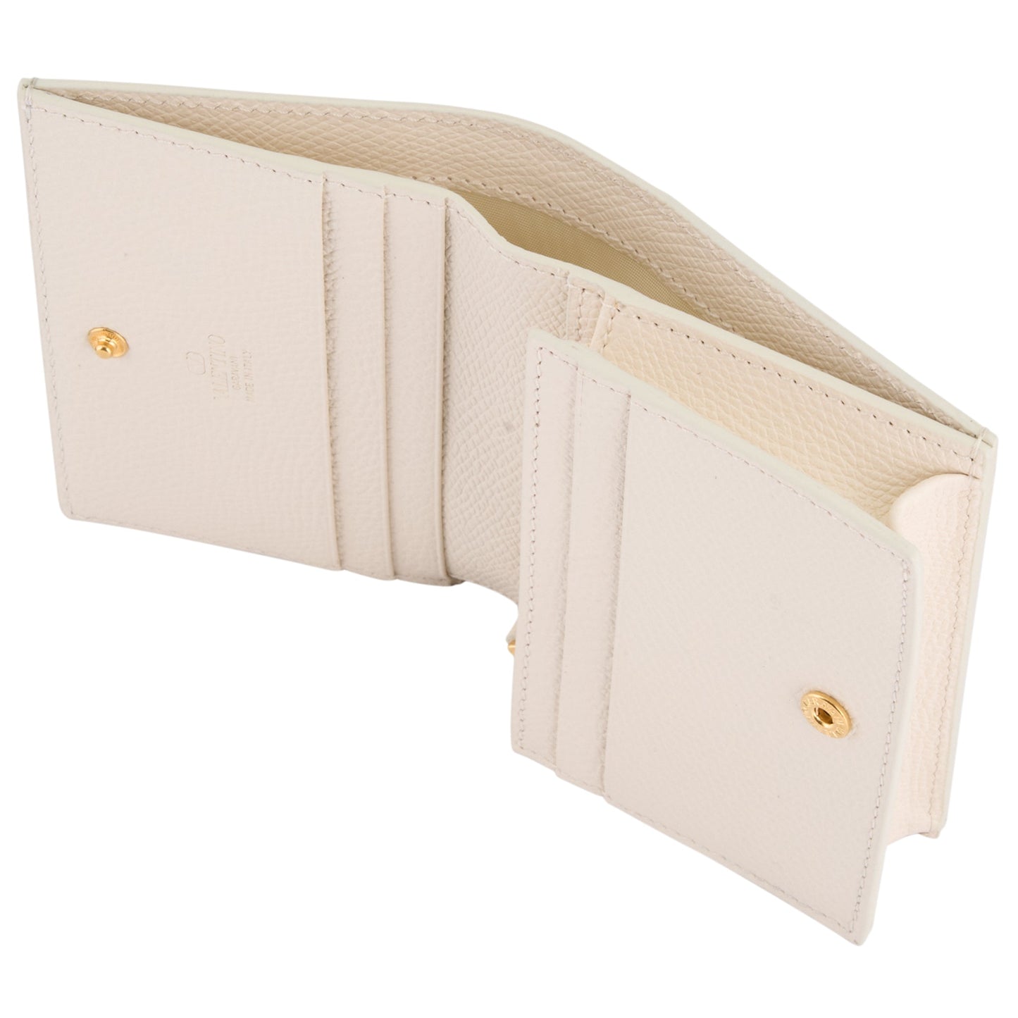 FLAP FRENCH WALLET | VLOGO SIGNATURE | VIT.SOFT GRAIN ST.VICHY LE CHAT DE LA MA / 9PK:LIGHT IVORY-ROSA-MULTICOLOR/LIGHT IVORY