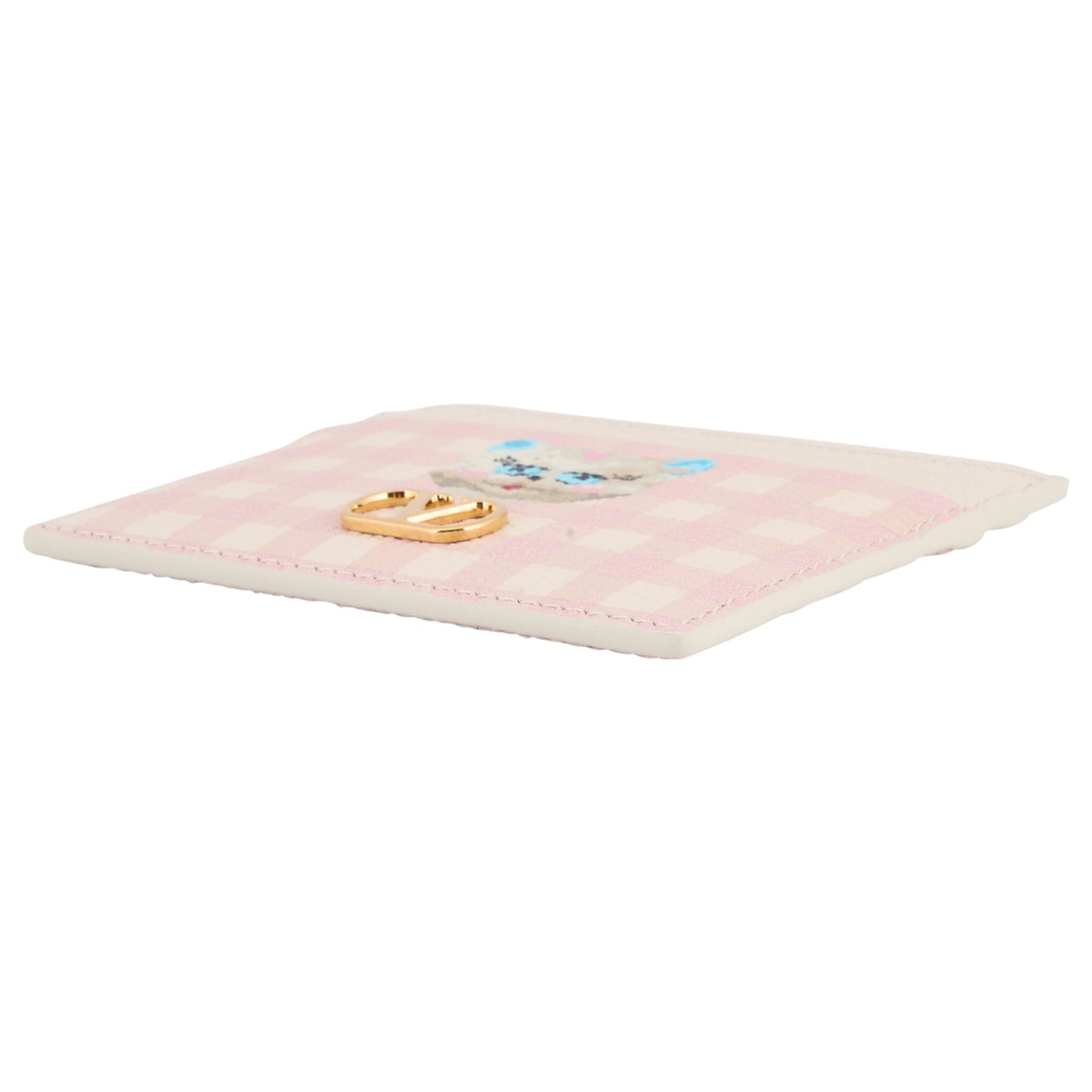 CARD HOLDER | VLOGO SIGNATURE | VIT.SOFT GRAIN ST.VICHY LE CHAT DE LA MA / 9PK:LIGHT IVORY-ROSA-MULTICOLOR/LIGHT IVORY