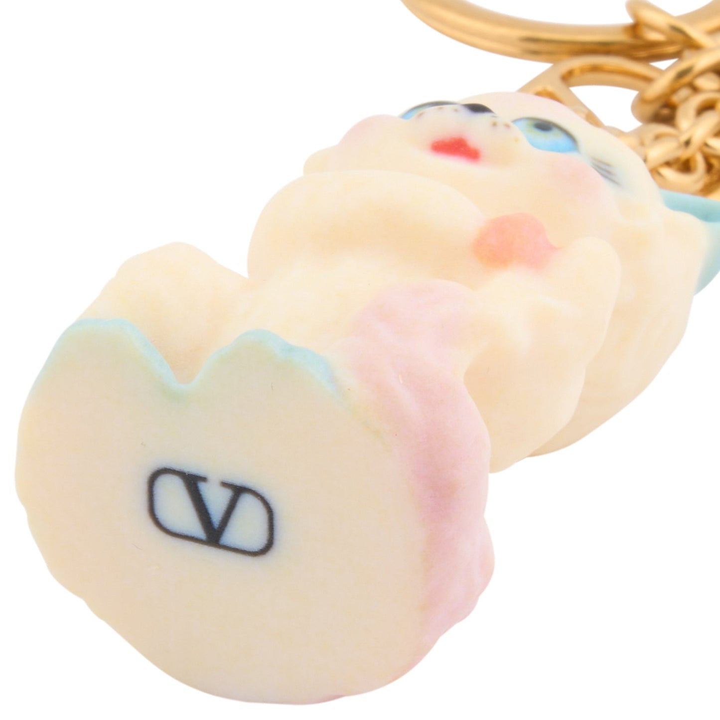 KEY RING | LE CHAT DE LA MAISON | METALLO/NYLON / 190:ANTIQUE BRASS/MULTICOLOR