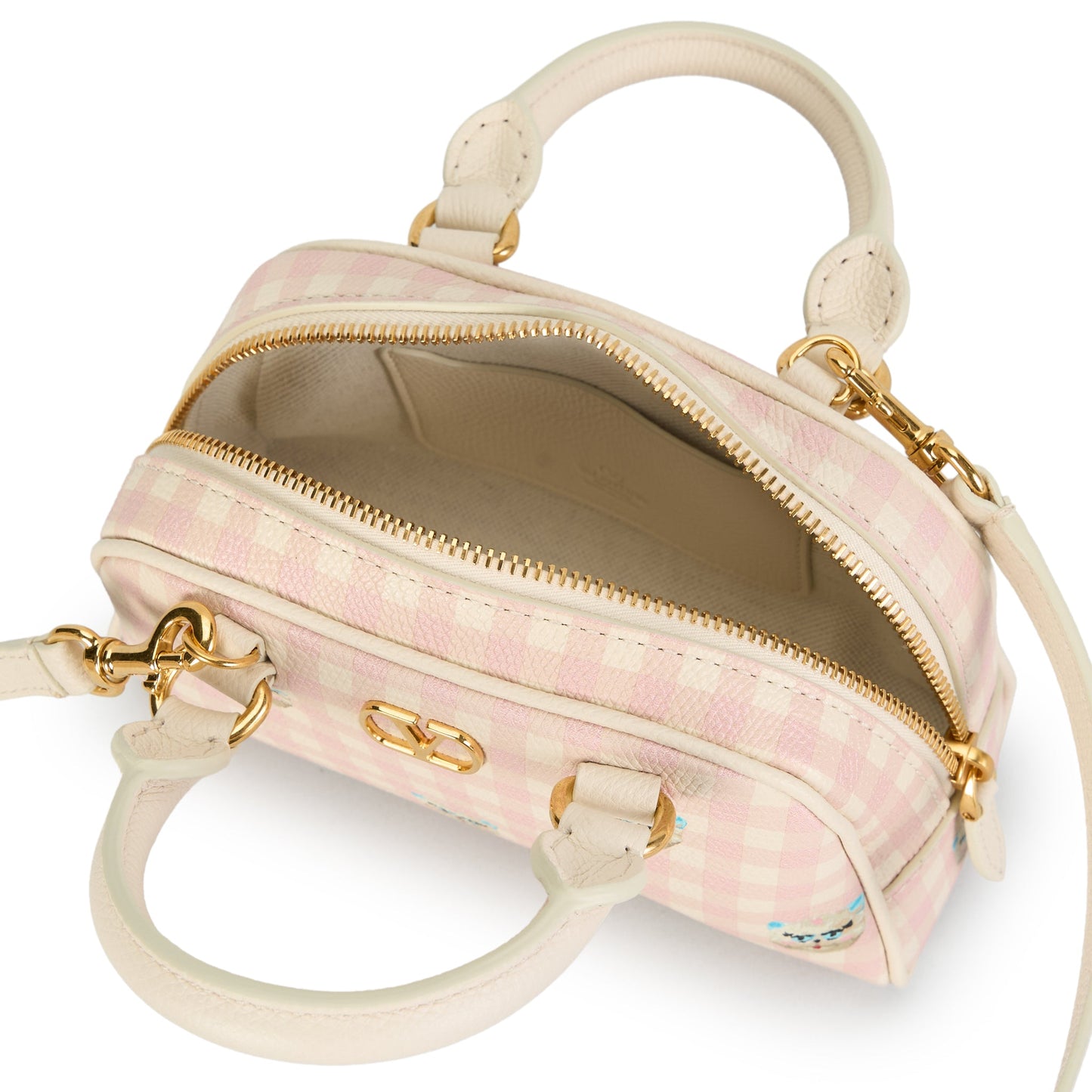 MINI DOME | VLOGO SIGNATURE | VIT.SOFT GRAIN ST.VICHY LE CHAT DE LA MA / 9PK:LIGHT IVORY-ROSA-MULTICOLOR/LIGHT IVORY