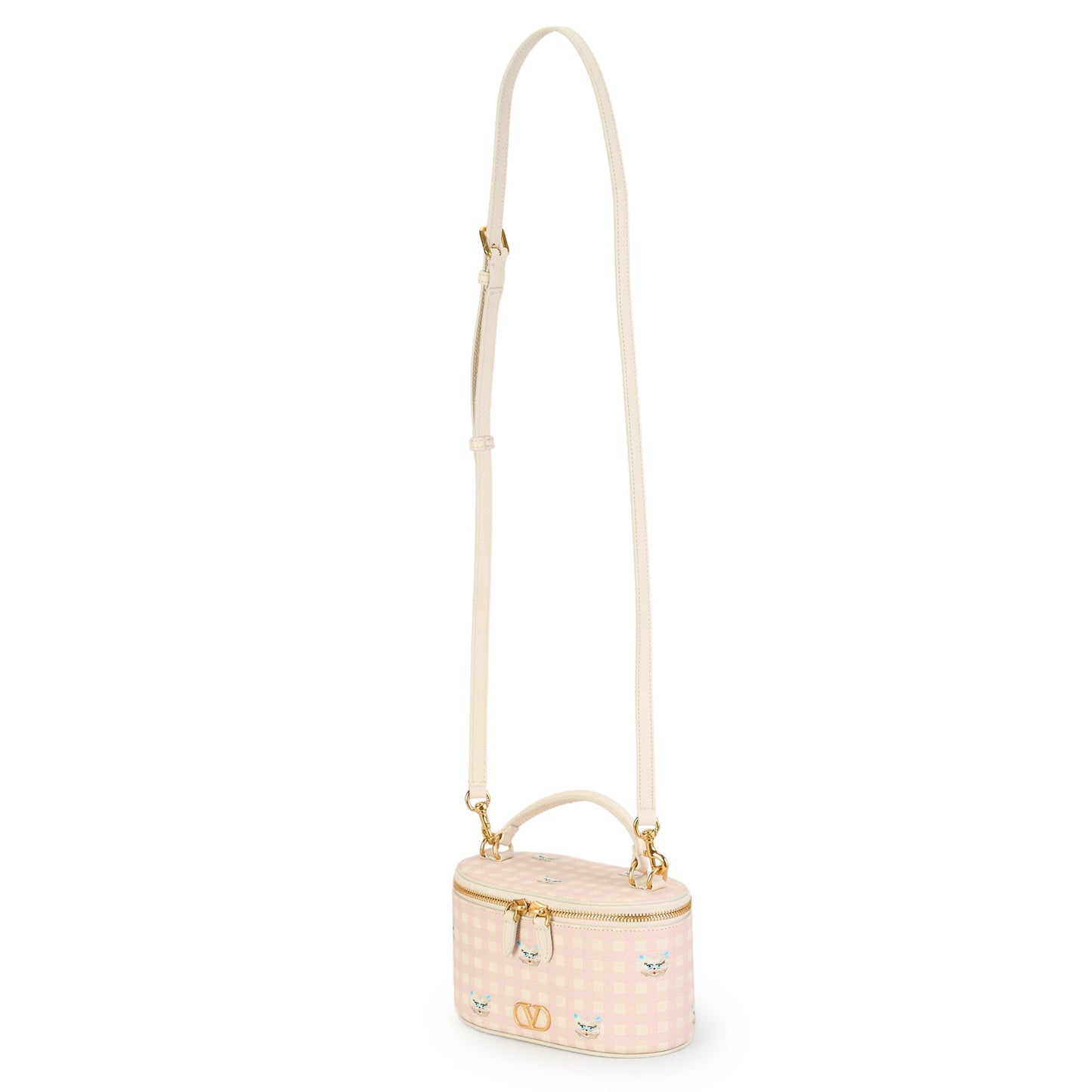 VANITY CASE | VLOGO SIGNATURE | VIT.SOFT GRAIN ST.VICHY LE CHAT DE LA MA / 9PK:LIGHT IVORY-ROSA-MULTICOLOR/LIGHT IVORY